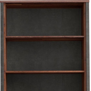 Aktenregal FORTE Clif Regale Gr. B/H/T: 86 cm x 220,7 cm x 41,6 cm, 6 St. offene Fächer, grau (old – wood vintage, betonoptik dunkelgrau) Aktenregale Bücherregal, Breite 86 cm, viel Stauraum