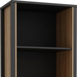 Aktenregal FORTE Regale Gr. B/H/T: 64,8 cm x 193,9 cm x 40,2 cm, 4 St. offene Fächer, riviera eiche, schwarz Aktenregale