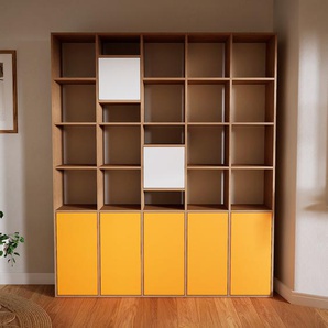 Aktenregal Gelb - Flexibles Büroregal: Türen in Gelb - Hochwertige Materialien - 195 x 233 x 34 cm, konfigurierbar