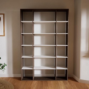 Aktenregal Nussbaum - Flexibles Büroregal: Hochwertige Qualität, einzigartiges Design - 154 x 233 x 34 cm, konfigurierbar
