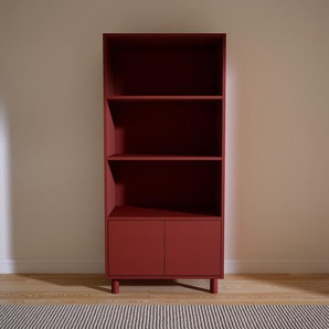 Aktenregal Terrakotta - Flexibles Büroregal: Türen in Terrakotta - Hochwertige Materialien - 77 x 168 x 47 cm, konfigurierbar