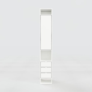 Aktenregal Weiß - Büroregal: Schubladen in Weiß & Türen in Weiß - Hochwertige Materialien - 41 x 252 x 47 cm, konfigurierbar