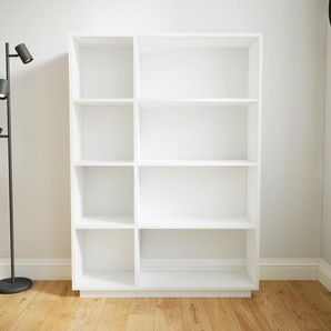 Aktenregal Weiß - Flexibles Büroregal: Hochwertige Qualität, einzigartiges Design - 115 x 162 x 34 cm, konfigurierbar