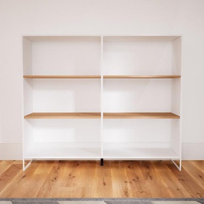 Aktenregal Weiß - Flexibles Büroregal: Hochwertige Qualität, einzigartiges Design - 151 x 129 x 34 cm, konfigurierbar
