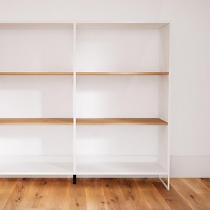 Aktenregal Weiß - Flexibles Büroregal: Hochwertige Qualität, einzigartiges Design - 151 x 129 x 34 cm, konfigurierbar
