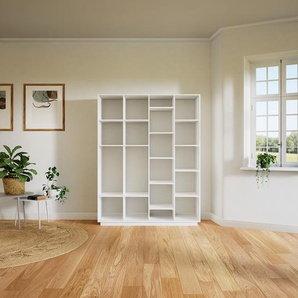 Aktenregal Weiß - Flexibles Büroregal: Hochwertige Qualität, einzigartiges Design - 156 x 200 x 47 cm, konfigurierbar