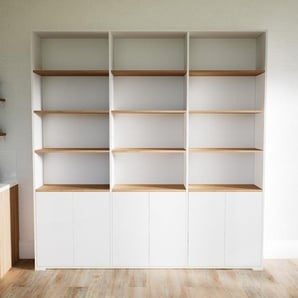 Aktenregal Weiß - Flexibles Büroregal: Türen in Weiß - Hochwertige Materialien - 226 x 234 x 34 cm, konfigurierbar