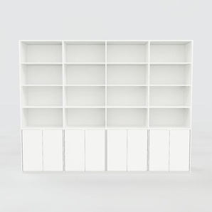 Aktenregal Weiß - Flexibles Büroregal: Türen in Weiß - Hochwertige Materialien - 300 x 233 x 47 cm, konfigurierbar