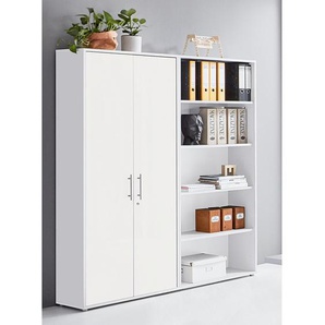 Aktenschrank II 169 x 186 x 33cm Weiß/Weiß