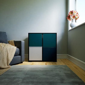 Aktenschrank Blaugrün - Flexibler Büroschrank: Türen in Blaugrün - Hochwertige Materialien - 79 x 81 x 34 cm, Modular