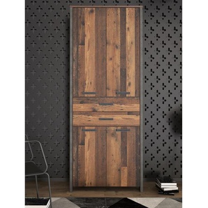 Aktenschrank 87 x 221 x 42cm Braun