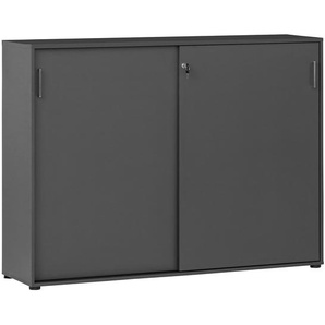 Aktenschrank I 160 x 119 x 41cm Schwarz/Anthrazit