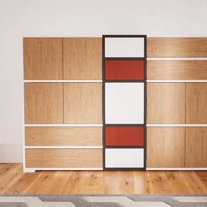 Aktenschrank Eiche - Büroschrank: Schubladen in Eiche & Türen in Eiche - Hochwertige Materialien - 190 x 119 x 34 cm, Modular