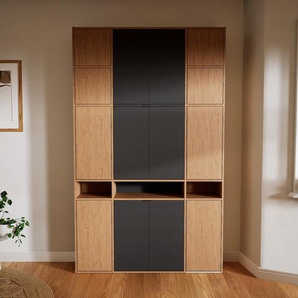 Aktenschrank Eiche - Flexibler Büroschrank: Türen in Eiche - Hochwertige Materialien - 154 x 252 x 34 cm, Modular