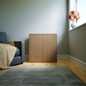 Aktenschrank Eiche - Flexibler Büroschrank: Türen in Eiche - Hochwertige Materialien - 77 x 79 x 34 cm, Modular