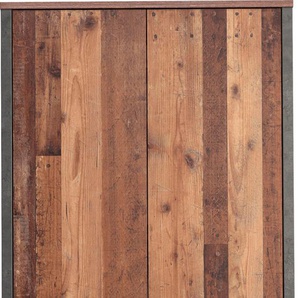 Aktenschrank FORTE Clif Schränke Gr. B/H/T: 86 cm x 220,7 cm x 41,6 cm, 4 St., Komplettausführung, grau (old – wood vintage, betonoptik dunkelgrau) Aktenschränke
