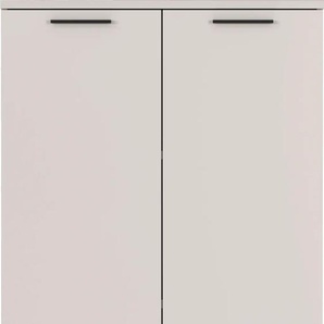 Aktenschrank GERMANIA Fenton Schränke Gr. B/H/T: 80 cm x 120 cm x 40 cm, 2 St., beige (kasch, schw) Aktenschränke Türen mit Soft-close Funktion, Steggriffe aus Metall