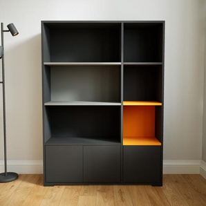 Aktenschrank Graphitgrau - Flexibler Büroschrank: Türen in Graphitgrau - Hochwertige Materialien - 115 x 158 x 34 cm, Modular