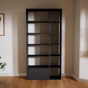 Aktenschrank Graphitgrau - Flexibler Büroschrank: Türen in Graphitgrau - Hochwertige Materialien - 115 x 233 x 34 cm, Modular
