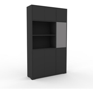 Aktenschrank Graphitgrau - Flexibler Büroschrank: Türen in Graphitgrau - Hochwertige Materialien - 116 x 196 x 35 cm, Modular