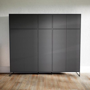 Aktenschrank Graphitgrau - Flexibler Büroschrank: Türen in Graphitgrau - Hochwertige Materialien - 190 x 168 x 34 cm, Modular