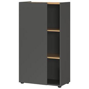 Aktenschrank »GW-Adrano«, klein, graphit-eichenfarben