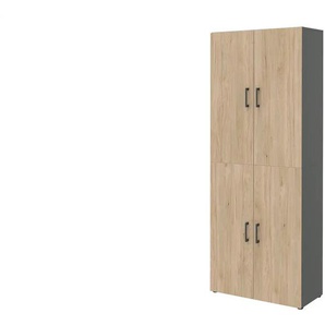 Aktenschrank - holzfarben - Materialmix - 80 cm - 212,5 cm - cm 33,5 | Möbel Kraft