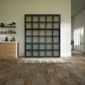 Aktenschrank Kristallglas klar - Flexibler Büroschrank: Türen in Kristallglas klar - Hochwertige Materialien - 195 x 233 x 34 cm, Modular