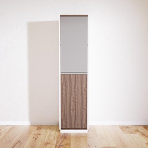 Aktenschrank Nussbaum - Flexibler Büroschrank: Türen in Grau - Hochwertige Materialien - 41 x 162 x 34 cm, Modular
