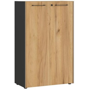 Aktenschrank Podium, Eiche Navarra Nachbildung/graphit matt, 120 cm