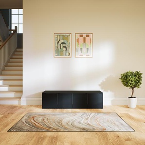 Aktenschrank Schwarz - Flexibler Büroschrank: Türen in Schwarz - Hochwertige Materialien - 154 x 40 x 47 cm, Modular