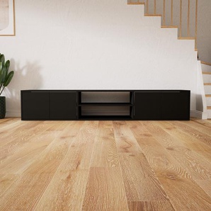 Aktenschrank Schwarz - Flexibler Büroschrank: Türen in Schwarz - Hochwertige Materialien - 226 x 40 x 47 cm, Modular