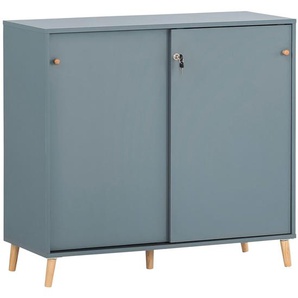 Aktenschrank II 100 x 93 x 41cm Blau/Graublau