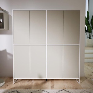 Aktenschrank Taupe - Flexibler Büroschrank: Türen in Taupe - Hochwertige Materialien - 151 x 168 x 47 cm, Modular