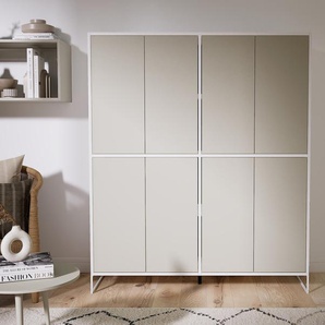Aktenschrank Taupe - Flexibler Büroschrank: Türen in Taupe - Hochwertige Materialien - 151 x 168 x 47 cm, Modular