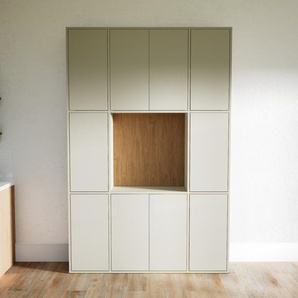 Aktenschrank Taupe - Flexibler Büroschrank: Türen in Taupe - Hochwertige Materialien - 154 x 233 x 34 cm, Modular