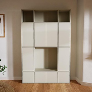 Aktenschrank Taupe - Flexibler Büroschrank: Türen in Taupe - Hochwertige Materialien - 154 x 233 x 34 cm, Modular