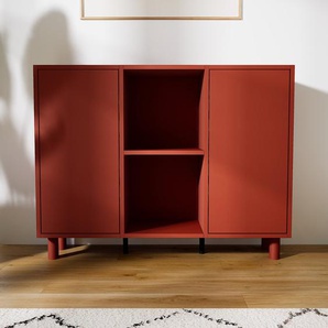 Aktenschrank Terrakotta - Flexibler Büroschrank: Türen in Terrakotta - Hochwertige Materialien - 118 x 91 x 34 cm, Modular