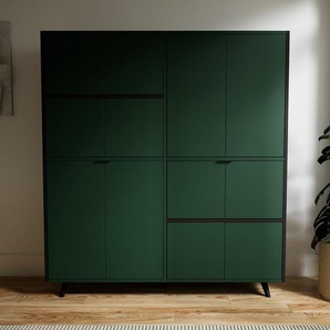 Aktenschrank Waldgrün - Flexibler Büroschrank: Türen in Waldgrün - Hochwertige Materialien - 151 x 168 x 47 cm, Modular
