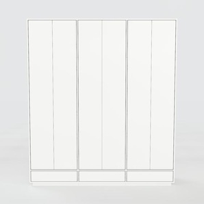 Aktenschrank Weiß - Büroschrank: Schubladen in Weiß & Türen in Weiß - Hochwertige Materialien - 226 x 258 x 47 cm, Modular