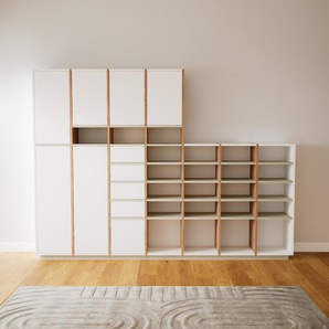 Aktenschrank Weiß - Büroschrank: Schubladen in Weiß & Türen in Weiß - Hochwertige Materialien - 272 x 200 x 34 cm, Modular