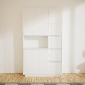 Aktenschrank Weiß - Flexibler Büroschrank: Türen in Weiß - Hochwertige Materialien - 115 x 200 x 34 cm, Modular