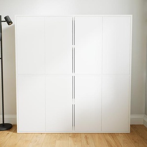 Aktenschrank Weiß - Flexibler Büroschrank: Türen in Weiß - Hochwertige Materialien - 151 x 156 x 34 cm, Modular