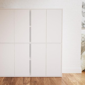 Aktenschrank Weiß - Flexibler Büroschrank: Türen in Weiß - Hochwertige Materialien - 151 x 156 x 34 cm, Modular