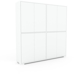 Aktenschrank Weiß - Flexibler Büroschrank: Türen in Weiß - Hochwertige Materialien - 151 x 158 x 34 cm, Modular