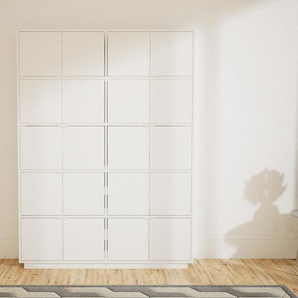 Aktenschrank Weiß - Flexibler Büroschrank: Türen in Weiß - Hochwertige Materialien - 151 x 200 x 34 cm, Modular