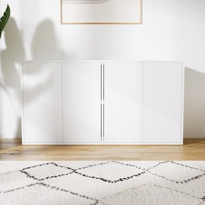 Aktenschrank Weiß - Flexibler Büroschrank: Türen in Weiß - Hochwertige Materialien - 151 x 79 x 34 cm, Modular