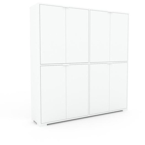 Aktenschrank Weiß - Flexibler Büroschrank: Türen in Weiß - Hochwertige Materialien - 152 x 158 x 35 cm, Modular