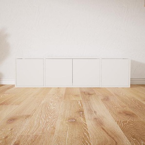 Aktenschrank Weiß - Flexibler Büroschrank: Türen in Weiß - Hochwertige Materialien - 154 x 40 x 34 cm, Modular