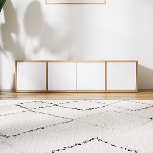 Aktenschrank Weiß - Flexibler Büroschrank: Türen in Weiß - Hochwertige Materialien - 154 x 40 x 34 cm, Modular